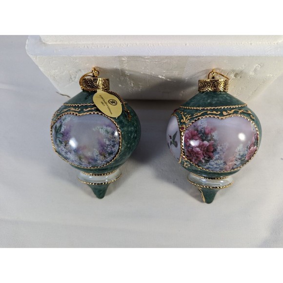 Lena Liu Treasury Of Jeweled Hummingbirds Ornaments Set 7 Bradford Editions 1999 - Picture 6 of 15